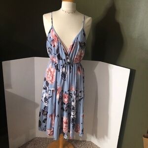 Vanilla Bay Blue Floral Dress Size Medium NWOT